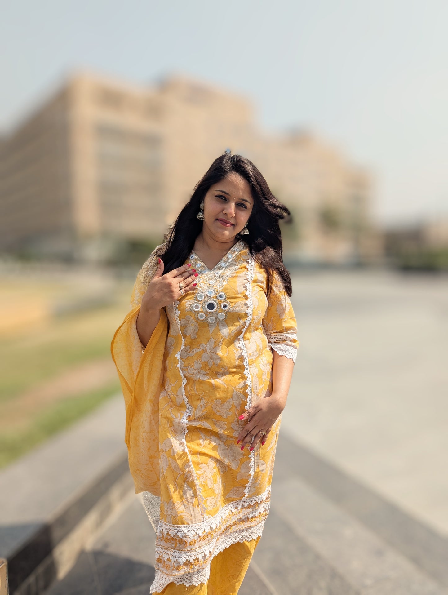 3 Piece Straight Kurti Set