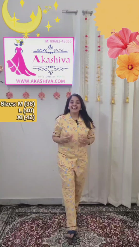 Neon Yellow Nightwear Set ๐