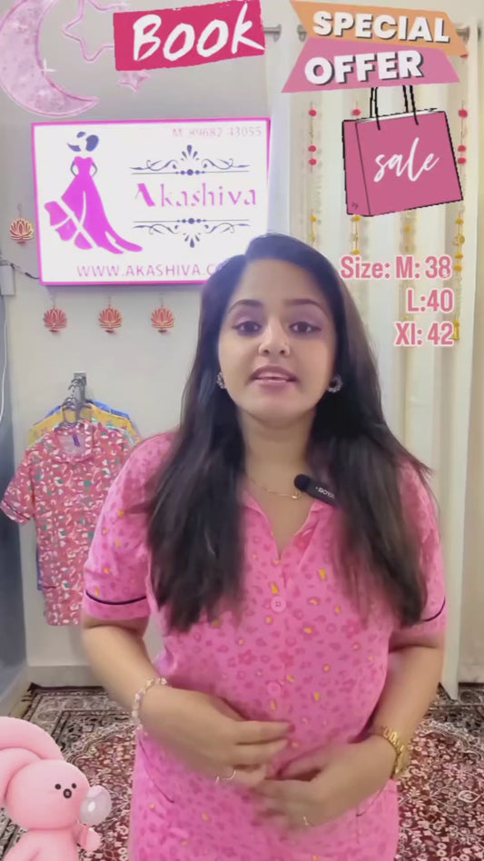 π Neon Pink Night Suit