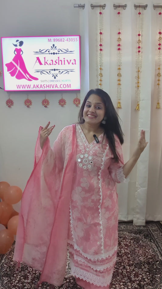 3 piece Straight Kurti set