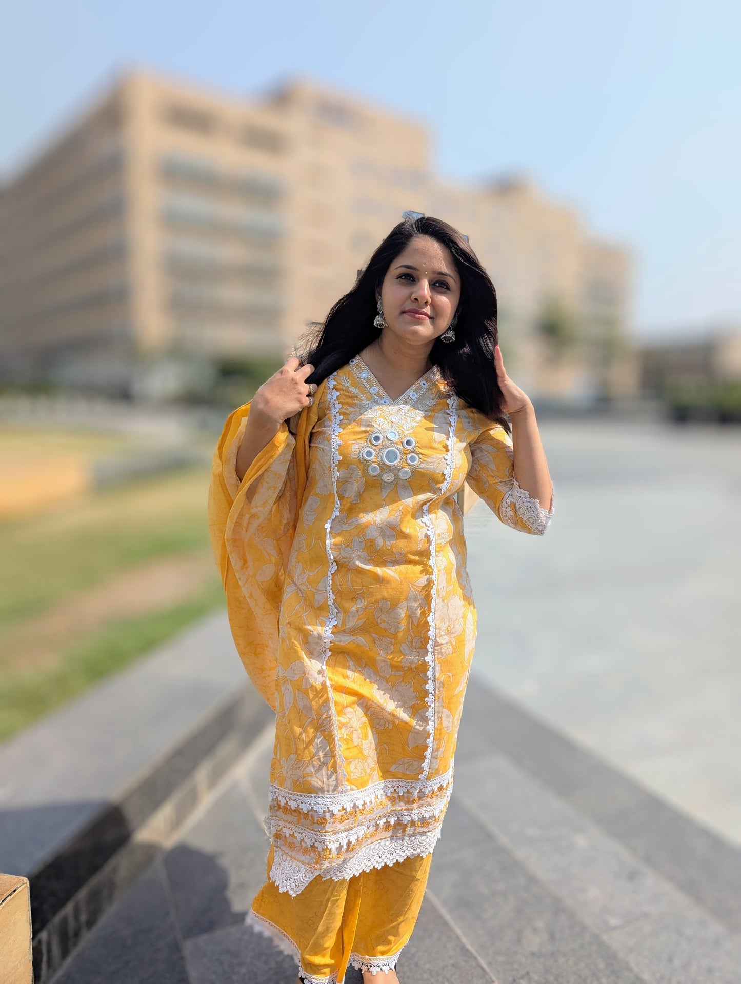 3 Piece Straight Kurti Set